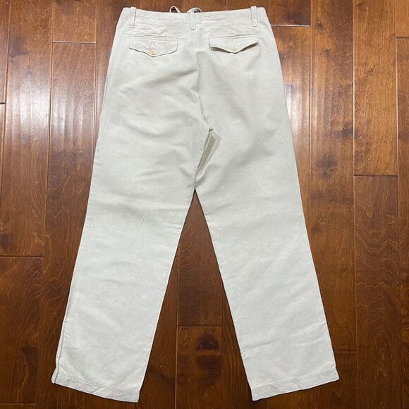 Banana Republic Vintage 2003 Linen Blend Light Tan Pants Men's Size 35 x 32 - Picture 4 of 9